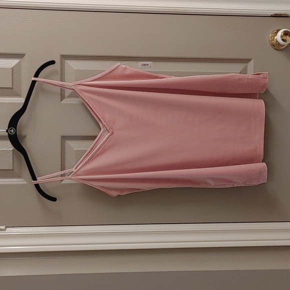 NWT Women's Shimmery Blush Velour Tank Top Large - Picture 1 of 8